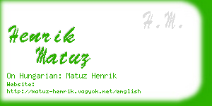 henrik matuz business card